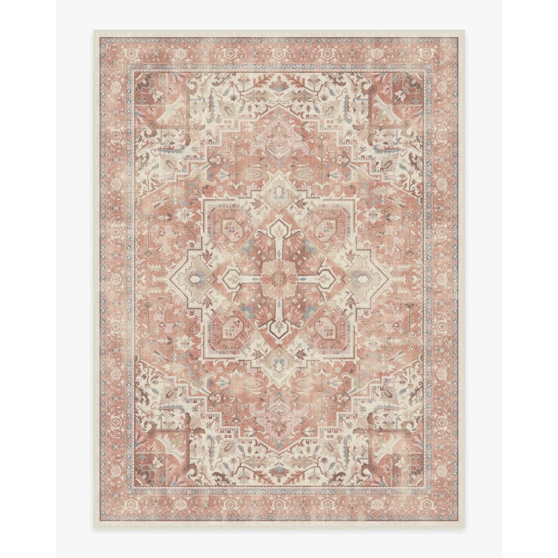Retro Gaming Rug - Розовый ковер с королевской розой, традиционный