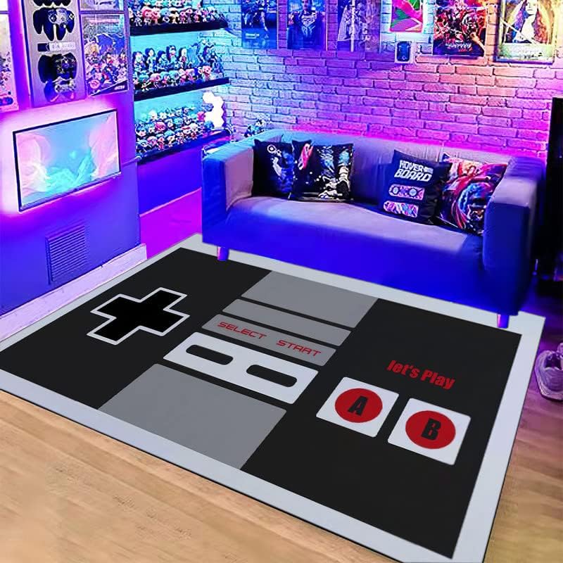 Retro Gaming Rug - Винтажный коврик в стиле контроллера NES,