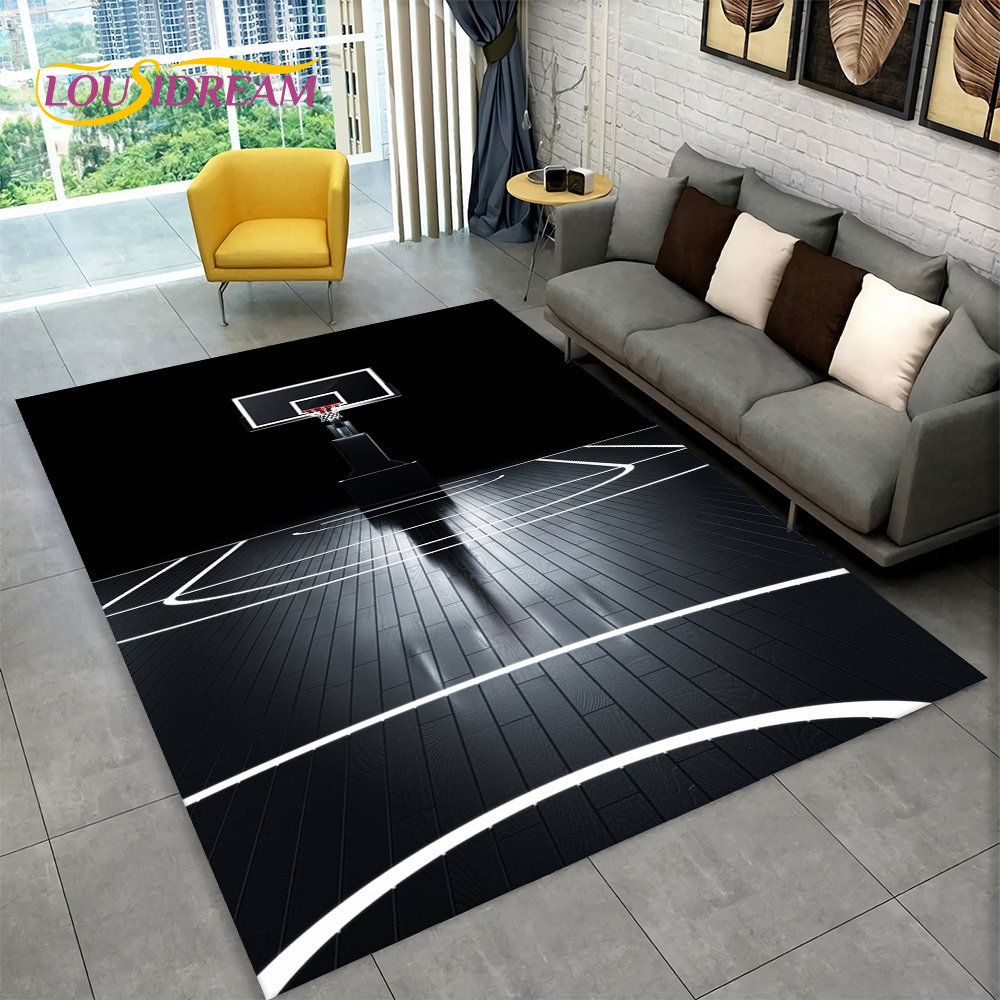 Retro Gaming Rug - 3D коврик для баскетбола с мультяшным