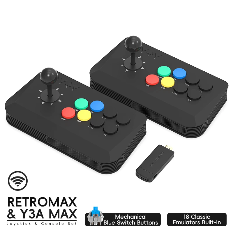 Retro Gaming Game Stick - Беспроводной Y3A Max Arcade Stick Fight